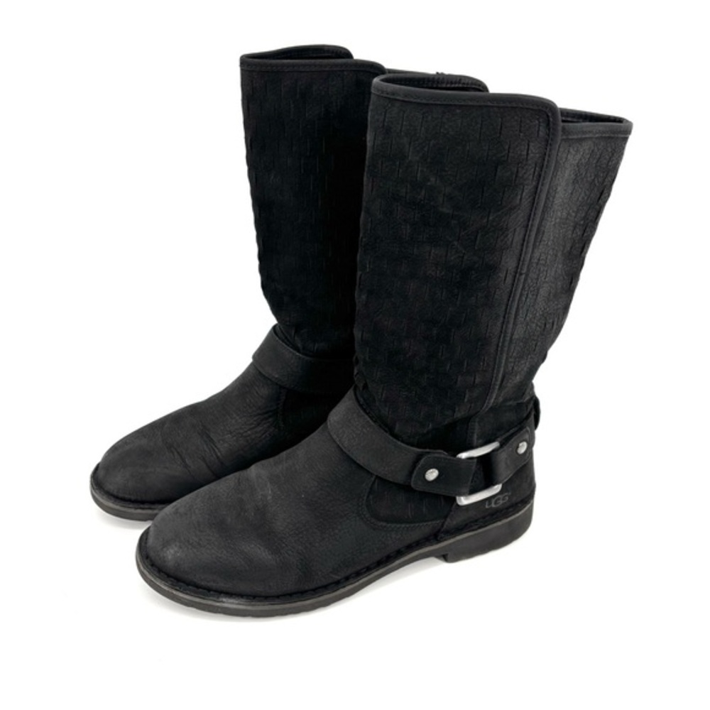 UGG Shani Boot Leather Size 11 Black UGGpure Lined